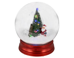 LED Snow Blower Globe – Santa Decorating the Christmas Tree 22.5cm