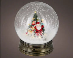 LED Snow Blower Globe – Santa at Tree 22.5cm