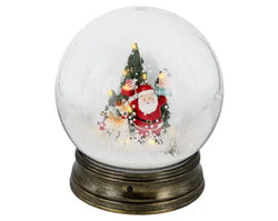 LED Snow Blower Globe – Santa at Tree 22.5cm