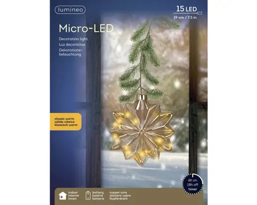 Micro LED ornament glass flower steady BO indoor - Image 2