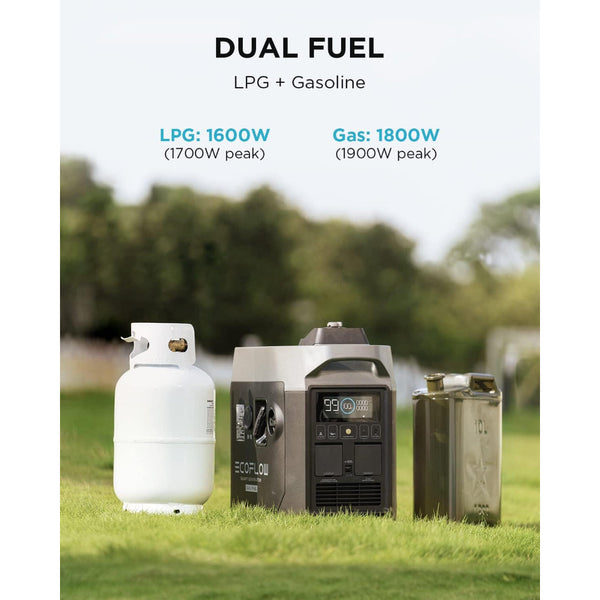 Ecoflow Smart Generator Dual Fuel ZDG200-UK portable power with dual fuel support available at Keans Claremorris