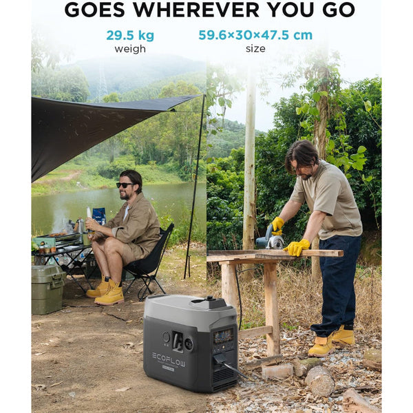 Ecoflow Smart Generator Dual Fuel ZDG200-UK portable power backup, efficient energy, available at Keans Claremorris.