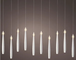 LED Candle Lights – Set of 10 (Warm White, 15cm)