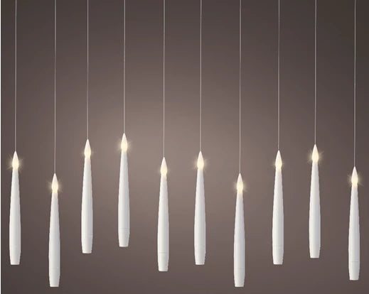 LED Candle Lights – Set of 10 (Warm White, 15cm)