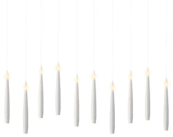 LED Candle Lights – Set of 10 (Warm White, 15cm)