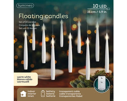 LED Candle Lights – Set of 10 (Warm White, 15cm)
