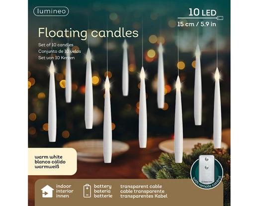 LED Candle Lights – Set of 10 (Warm White, 15cm) - Image 3