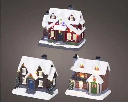 LED Christmas House Decoration BO L.8cm x W.13.5cm x H.13cm assorted - Image 1