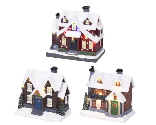 LED Christmas House Decoration BO L.8cm x W.13.5cm x H.13cm assorted - Image 2