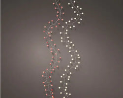 Micro LED Decorative Mini Berry Lights – 80 Warm White LEDs, BO L.150cm light red or white