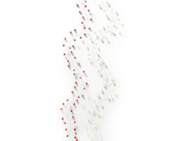 Micro LED Decorative Mini Berry Lights – 80 Warm White LEDs, BO L.150cm light red or white