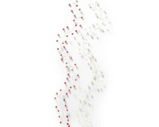 Micro LED Decorative Mini Berry Lights – 80 Warm White LEDs, BO L.150cm light red or white - Image 3