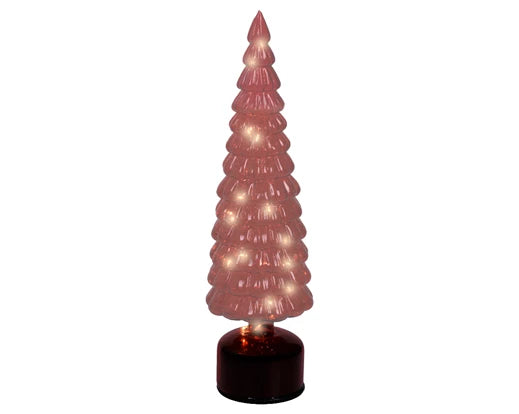 Micro LED Rotating Red Glass Tree – Flashing Effect (Indoor Use) H.39cm - Image 2