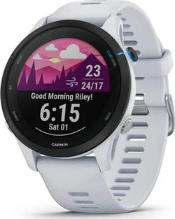 Garmin Forerunner 255 Music Smartwatch in white, 46mm, GPS, music, 14-day battery, multisport, Garmin Pay – Keans Claremorris