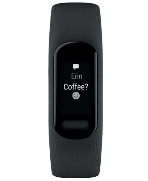 Garmin Vivosmart 5 Black S/M fitness tracker with heart rate monitor, sleep tracking – available at Keans Claremorris.