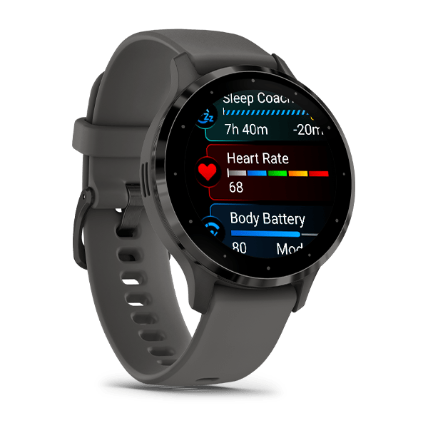 Garmin Venu 3 S Smartwatch Slate with AMOLED display, health tracking, GPS – available at Keans Claremorris