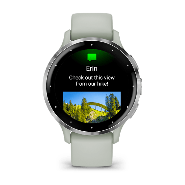 Garmin Venu 3 S Silver Smartwatch with GPS and health tracking, available at Keans Claremorris