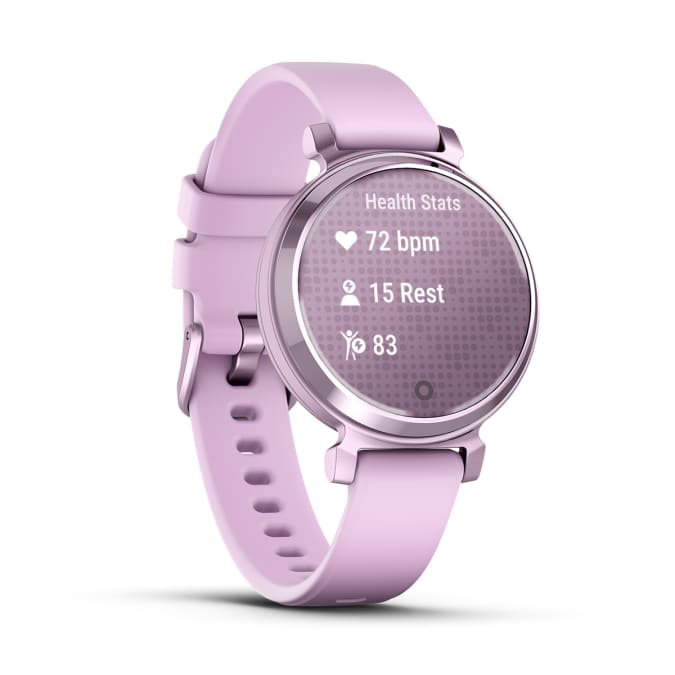 Garmin Lily 2 Sport Bluetooth Smart Watch in Metallic Lilac, sleek design, fitness tracking - Keans Claremorris