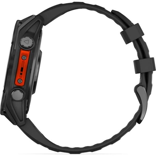 Garmin fēnix 8 47mm AMOLED Slate Grey smartwatch with black silicone band, GPS multisport watch | Keans Claremorris