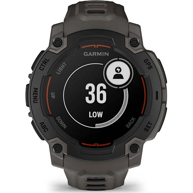 Garmin Instinct E 45mm GPS Smartwatch with rugged design and built-in GPS, available at Keans Claremorris.