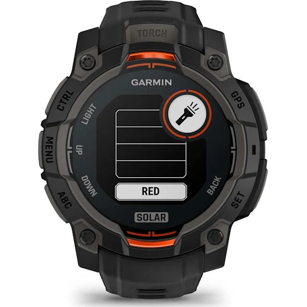 Garmin Instinct 3 45mm Solar GPS Smartwatch with solar charging, rugged design – available at Keans Claremorris.