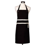 Le Creuset Black Chef's Apron with adjustable neck strap, deep pockets, and cloth loop for cooking - Keans Claremorris