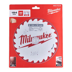 Milwaukee Circular Saw Blade P W 184X30X1.6X24ATB-1pc