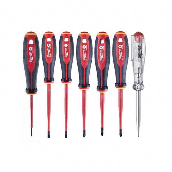 Milwaukee Tri-Lobe VDE Screwdriver PZ Set - 7pc - Image 1