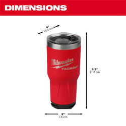 Milwaukee Packout Tumbler Bottle 887ml Red