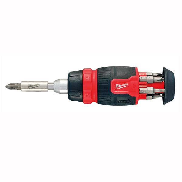 Milwaukee 8 in 1 Compact Ratcheting Multi-Bit Screwdriver - Image 2