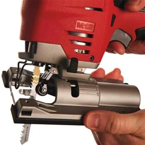 Milwaukee M12JS-0 12V Cordless Jigsaw Bare Unit, compact and cordless, available at Keans Claremorris.