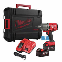 Milwaukee M18ONEFHIWF34 3/4" Impact Wrench with 2x5Ah batteries, ONE-KEY control, high torque, from Keans Claremorris