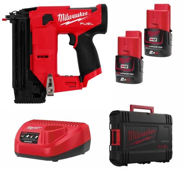 Milwaukee M12 18GA Fuel Compact Brad Nailer with 2x2Ah batteries, lightweight, cordless, ergonomic – Keans Claremorris