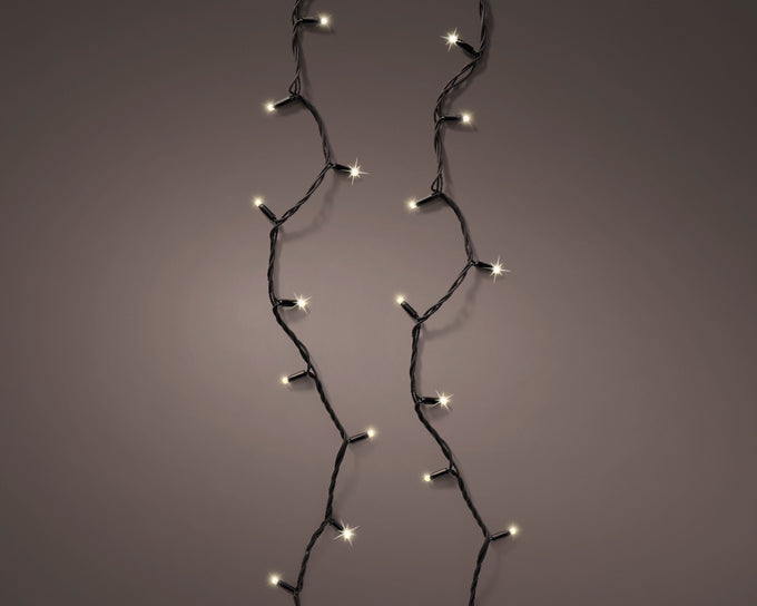 Connectable Pro LED Lights 96 Warm White LEDs 9.5m Outdoor Weather-Resistant Black Cable – Keans Claremorris