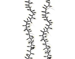 LED Pro-Lights Cluster Lights – 200 Warm White LEDs, L.500cm(Black Cable Extension Set)