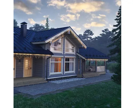 LED Pro-Lights Icicle Lights – Steady Effect (Warm White, 96 LEDs, Outdoor) - Image 4