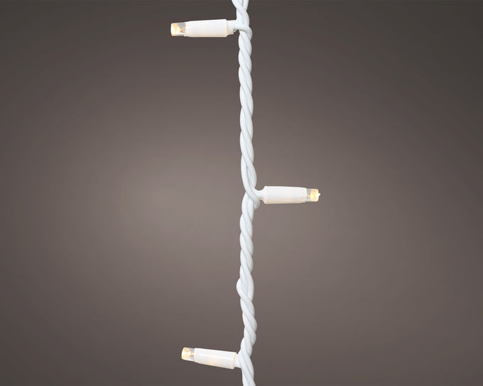 LED Pro-Lights Icicle Lights – 96 Warm White LEDs, 3.6m x 60cm (White Cable Extension Set) - Image 1