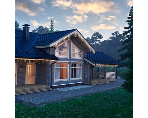 LED Pro-Lights Icicle Lights – Steady Effect (Cool White, 96 LEDs, Outdoor) - Image 4