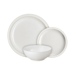 Denby Reactive Cotton White 12 Piece Dinnerset