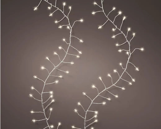Micro LED Compact Lights – Battery Operated Outdoor Warm White L.200cm 160L - Image 1