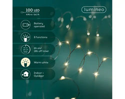 100 LED Micro String Lights – Warm White – 4.95m