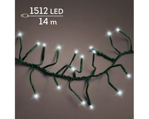1512 LED Cluster Lights – Cool White LEDs, 14m