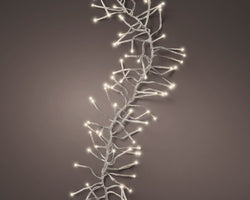 LED Cluster Lights Warm White 1512 LEDs, 13.5m, transparent cable, 8 twinkle modes, timer, weatherproof – Keans Claremorris