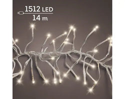 1512 LED Cluster Lights – Warm White LEDs, 14m (Transparent Cable)
