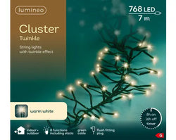 768 LED Cluster Lights – Warm White LEDs, 7m