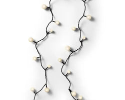 LED White Cherry Lights  Steady Outdoor, Black Cable/Warm White L.900cm 120l