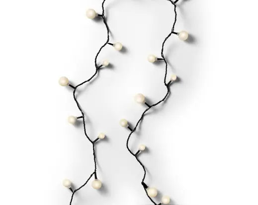 LED White Cherry Lights  Steady Outdoor, Black Cable/Warm White L.900cm 120l - Image 4