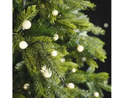 LED White Cherry Lights  Steady Outdoor, Black Cable/Warm White L.900cm 120l