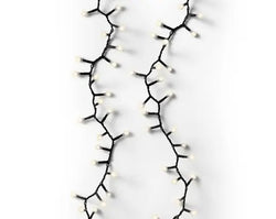 LED Cherry Lights  8 Function Twinkle Effect Outdoor, Black Cable/Warm White L.1100cm 500l