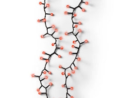 500 red LED cherry string lights, 11m long, decorative indoor/outdoor lighting by Keans Claremorris.
